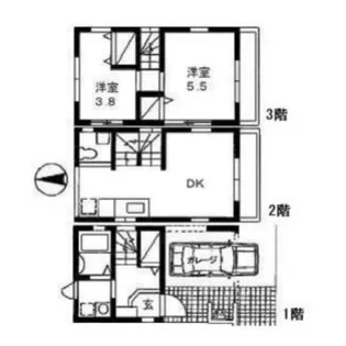東京都品川区南品川4【一戸建】の間取り