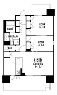 グランパセオ名駅那古野【9階】の間取り