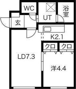 ラフォルテ菊水【1階】の間取り