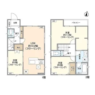 東京都武蔵村山市三ツ藤1【一戸建】の間取り