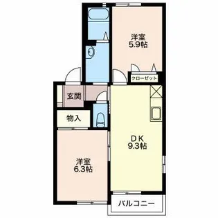 ルミエール B【2階】の間取り