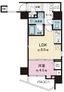 東京都千代田区岩本町3【マンション】の間取り