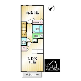 ソレイユ北島A【2階】の間取り