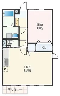 ランドリバーハイツI【1階】の間取り