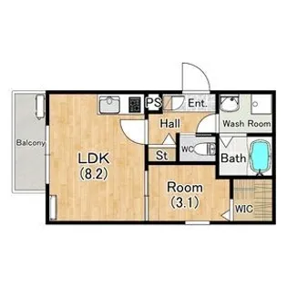 愛知県名古屋市南区松下町4【アパート】の間取り