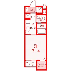 トゥット フェリーチェ 湘南【1階】の間取り