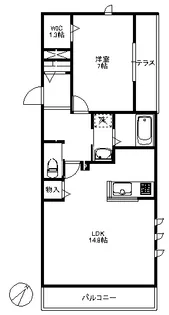 パーレセント【1階】の間取り