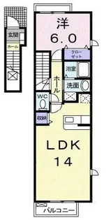 カーサ・プラシード【2階】の間取り