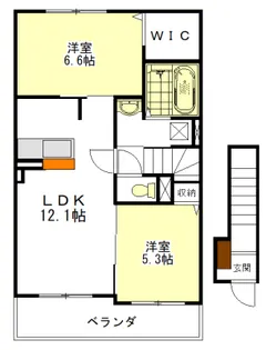 アンジェラ A棟【2階】の間取り