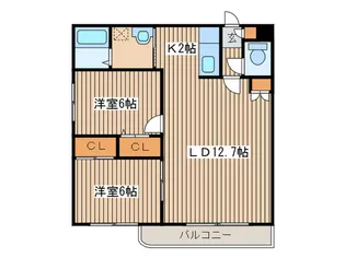 ジェ-ドコ-ト【3階】の間取り