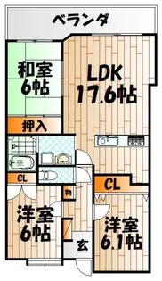 シャトレ諏訪町【8階】の間取り