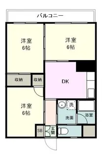 鹿沼ガーデン【6階】の間取り
