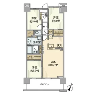 オハナ蘇我ガーデニア【6階】の間取り