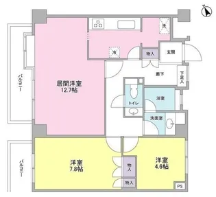 京西上目黒ガーデン【2階】の間取り