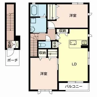 メゾンフレールA【2階】の間取り