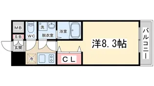 ロイヤルレジデンス新大阪【5階】の間取り