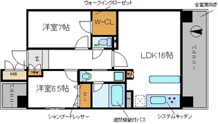 プルミエドゥパレ2【8階】の間取り