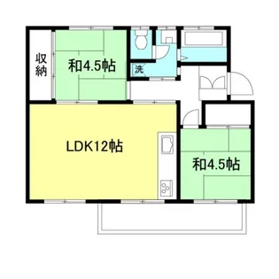 宮向団地四街区五号棟【5階】の間取り