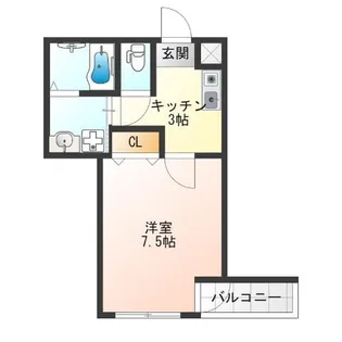 フジパレス住吉公園西【2階】の間取り