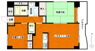 エールアヴェニュー【9階】の間取り