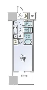 ルフォンブランシェ品川南大井【15階】の間取り