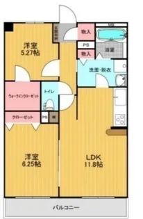 サンパーシモン【4階】の間取り