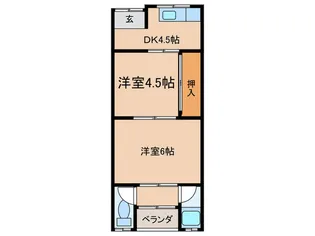 さくらコーポ西棟【2階】の間取り
