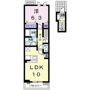 フォルシュ・メリー・ガーデン【2階】の間取り