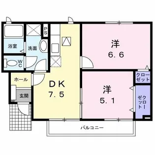 バーバ ガーデン【1階】の間取り
