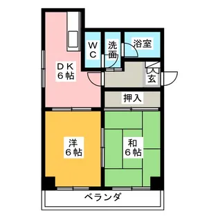 ライフステージ徳川【4階】の間取り