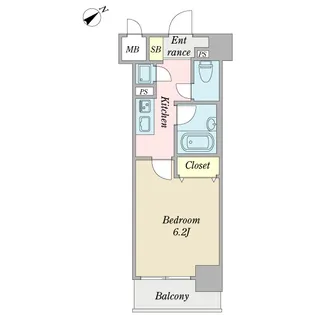 プロシード都立大学【9階】の間取り