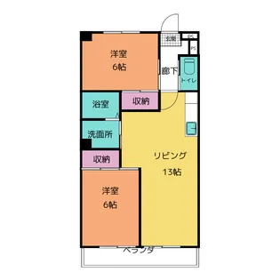 ガーデンクレスト小田井【3階】の間取り