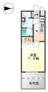 カトル・セゾン【1階】の間取り