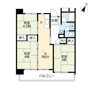 UR新下関【11階】の間取り