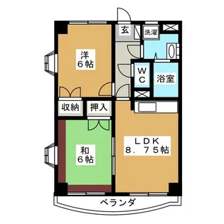 マンションあやとり【1階】の間取り