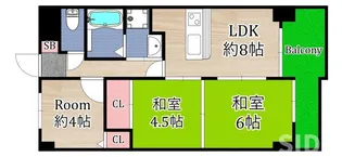 アーバンパーク関目【7階】の間取り