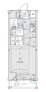 ライズコート住吉【7階】の間取り
