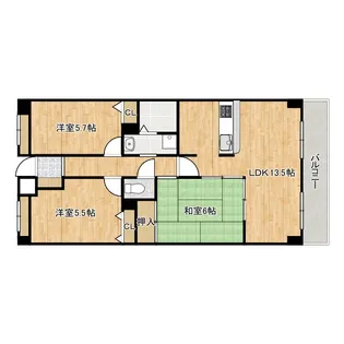 ロジュマン麻生中【2階】の間取り