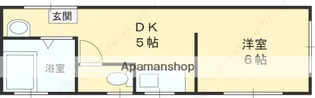 都マンション【1階】の間取り