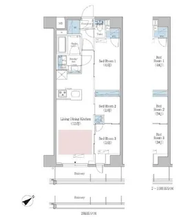 アーバネックス早稲田【9階】の間取り