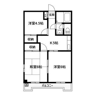ゴールデンフラット【1階】の間取り