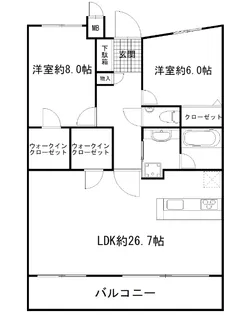 ルナタワー・ハリウッドプレイス【15階】の間取り
