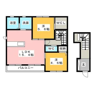 クレール輝【2階】の間取り
