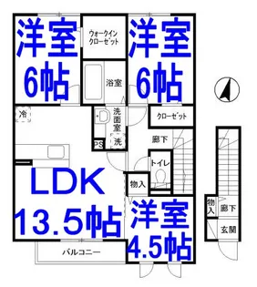 ラフィーネ1【2階】の間取り