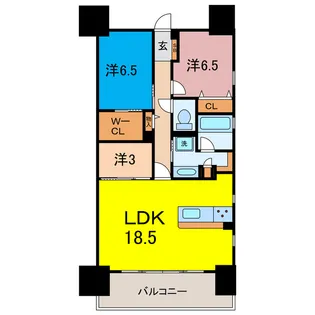 サーパス熊谷星川通り(熊谷市星川)【5階】の間取り