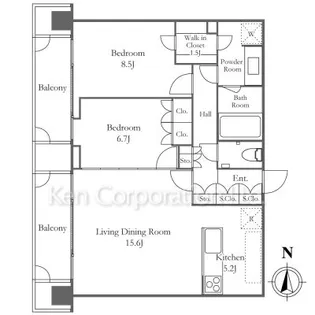 ウィズ原宿レジデンス【7階】の間取り