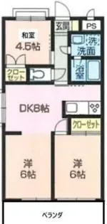 ジョイフルハイツ大沢【1階】の間取り