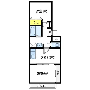 ベルコート長町南【3階】の間取り