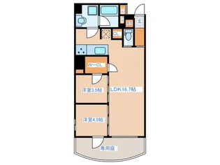 レ・ジェイドシティ橋本 I【1階】の間取り