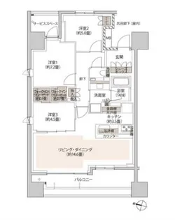 ザ・パークハウス本郷【6階】の間取り